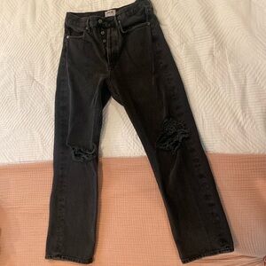 AGOLDE distressed grey/black jeans